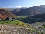 Looking back up the valley towards Eagle Crag.