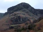 Eagle Crag.The ascent track rising from the left under the cliffs.