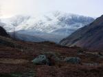 Looking up the Langstrath valley towards Esk Pike.