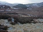 Wilderness of heather,  tussocky grass and bogland.