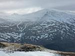 Helvellyn ridge.Catstycam on left skyline.