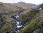 Looking back up Hayeswater Gill. The Knott on the skyline.