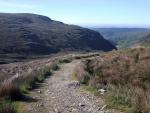 Retracing my steps back down to Brownhowe Bottom. Tarn Crag ahead.