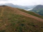 Walking across Darling Fell towards Low Fell.