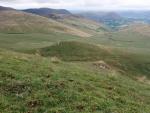 Looking down the valley of Whiteoak Beck to the Loweswater Fells.