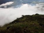 From Scale Knott looking down to the mist clearing of Crummock Water.