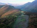 Looking back along the ridge.