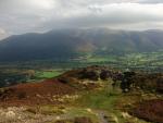 From Barrow looking back across the vale of Keswick to Skiddaw.