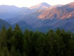 Looking towards The Jaws of Borrowdale. Great Gable centre skyline.