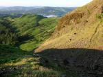 Looking down the gully towards Loughrigg.