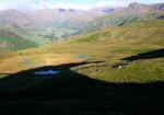 Lang How tarn below and a view to Oxendale.