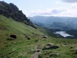 Belles Knott on left. Easedale Tarn below.