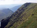 Helvellyn with Striding Edge below.
