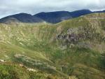 The Helvellyn range beyond the ridge up to St Sunday Crag.