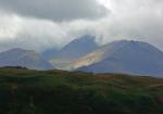 Further south only the high tops are cloud covered. Skiddaw Fells from High Rigg.