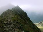 Looking back along Striding Edge.