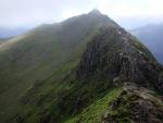 Looking back along Striding Edge.