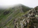 Looking back along Swirral Edge.