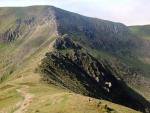 Looking back along Swirral Edge.