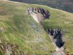 Close up of the 'Glory Holes' on Greenside.