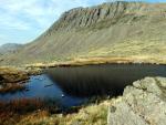 Bowfell from one of the Three Tarns.