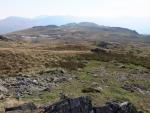 Stonesty Pike and Little Stand across the boggy ground.