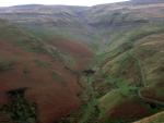 Threlkeld Side and the track to the Fell climbed earlier in the day.