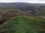 Descending from Dufton Pike.Backstone Edge on the skyline.