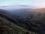 Crossing Ais Gill. Swarth Fell on the skyline.