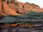 Lingmoor Fell with Little Langdale Tarn below.