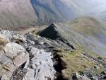 Looking back down Sharp Edge.