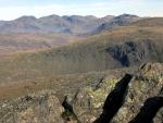 From Dow Crag looking towards the Scafells.