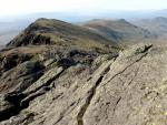 Looking south along the ridge from Dow Crag.