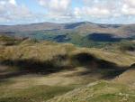 Looking down across Long Mire to Fox Haw in centre of the picture., and the ridge that willl take me back to Broughton Mills.