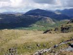 On the ridge down from Fox Haw and looking back up the Duddon Valley.