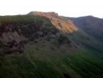 Red Pike in the sun beyond Yewbarrow.