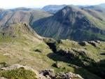 Piers Gill below with Lingmell on the left from Dropping Crag.