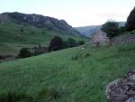The road to Swindale. Gouther Crag on the left.