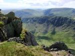 Looking across Riggindale to Rough Crag from Kidsty Pike.