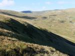Looking up Mosedale. Cloud shadow on Kentmere Pike.