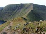 Helvellyn and Swirral Edge from Catstycam.