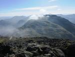 From Bowfell looking south along Crinkle Crags.
