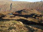 Lingmoor Tarn below the ridge.