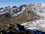 From Pike de Bield. Scafell, Scafell Pike and Ill Crag on the skyline.