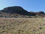 Outcrops of rock all the way up to Green Crag. Dow Crag