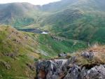 Kentmere reservoir from the ridge.