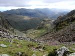 Looking back down Little Narrowcove from Broadcrag Col....