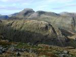 Looking across Seathwaite Fell towards Great Gable.