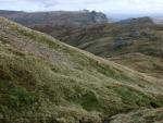 Langstrath walk.Track from Esk Hause to Langdale on extreme right.