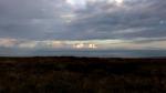 Big clouds in the west.